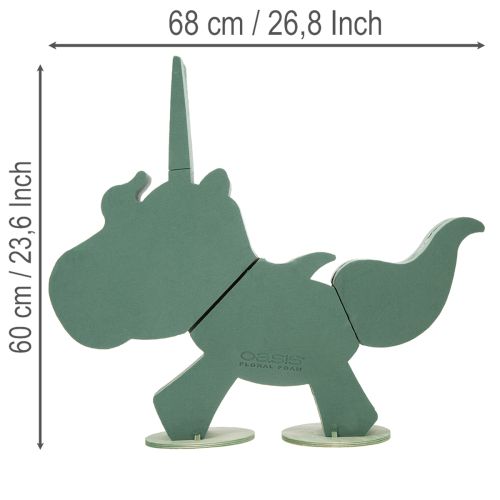 Itens Unicórnio de espuma floral 68cm x 60cm