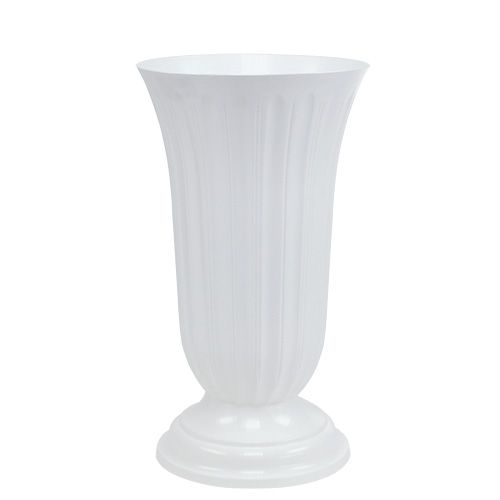 Floristik24 Vaso Lilia branco Ø23cm, 1 peça