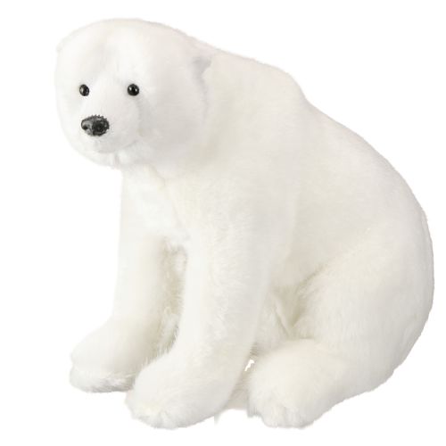 Itens Bonecos decorativos de urso polar em pé e sentado, branco, 16/20 cm, 3 peças