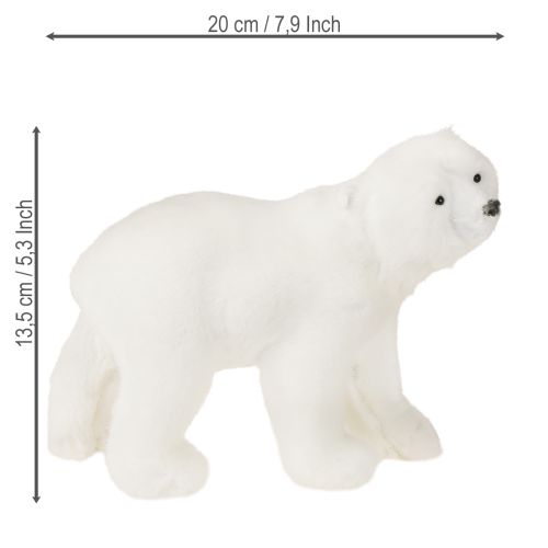 Itens Bonecos decorativos de urso polar em pé e sentado, branco, 16/20 cm, 3 peças