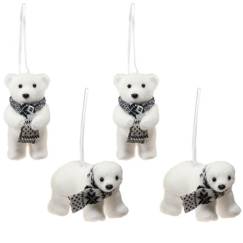 Itens Decoração urso polar para pendurar figuras de decoração de inverno 11×7cm 4 un