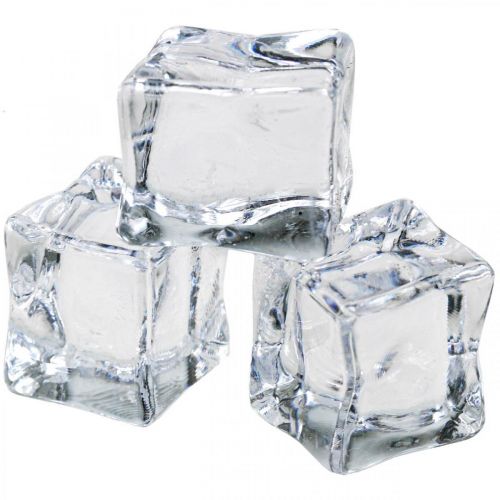 Floristik24 Cubos de gelo artificial gelo decorativo transparente 2,5×3×2,5cm 12 un
