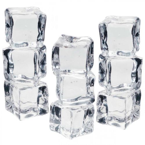 Floristik24 Cubos de gelo artificial decoração de janela 2cm 20 un