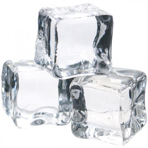Floristik24 Cubos de gelo artificial decoração de janela 2cm 20 un