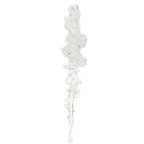 Decoração de árvore de gelo com glitter, decoração de inverno, 17,5 cm, 4 peças