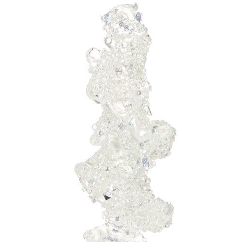 Itens Decoração de árvore de gelo com glitter, decoração de inverno, 17,5 cm, 4 peças