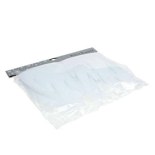 Itens Icicle deco branco com glitter 2m