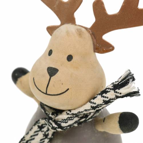 Floristik24 Decoração natalina borda babá alce 13cm 4uds