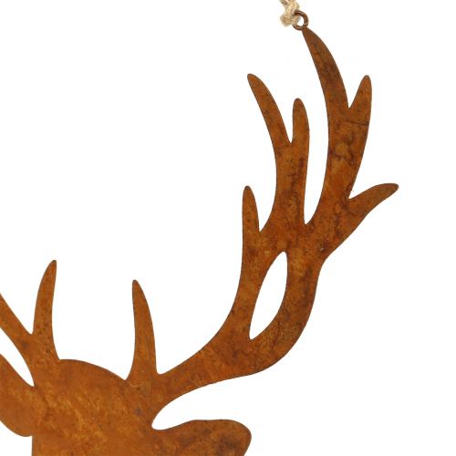 Floristik24 Grelha de cabeça de alce para pendurar 23,5 cm x 22 cm