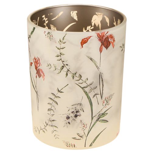 Elegante castiçal com motivo floral para uma decoração harmoniosa do ambiente, 12,5 cm, 2 peças.