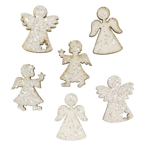 Floristik24 Anjo espalhado com glitter 2cm 144p