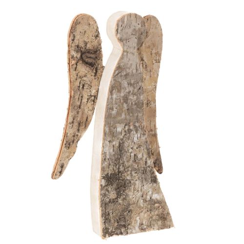 Figura de anjo feita de madeira com casca de bétula, 30 cm comprar | Floristik24.pt