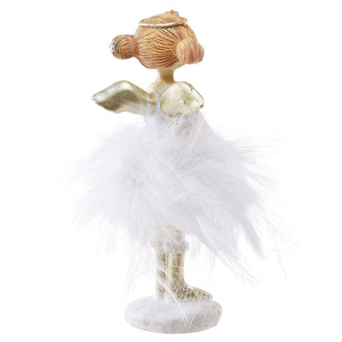 Floristik24 Figuras decorativas de anjo de Natal em ouro branco Alt.10,5 cm 2 unidades