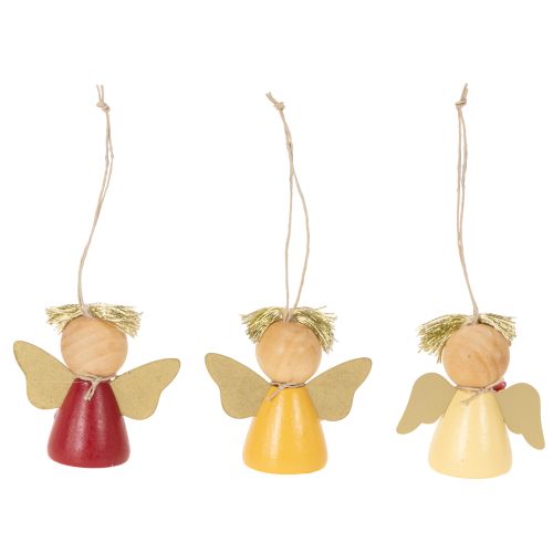 Pingente decorativo de anjo com estrela para pendurar, 5 cm, 9 peças | Floristik24.pt