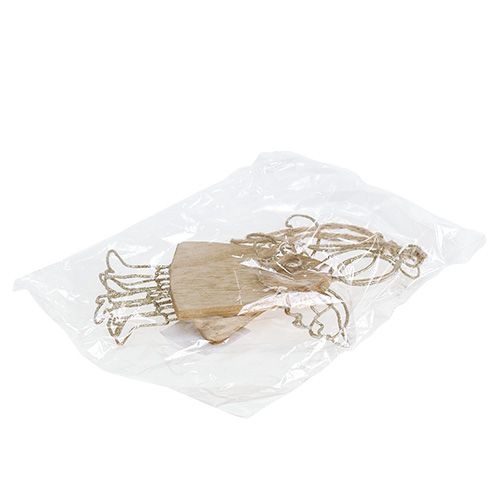 Floristik24 Anjo para pendurar prata 16cm - 18cm 3pcs