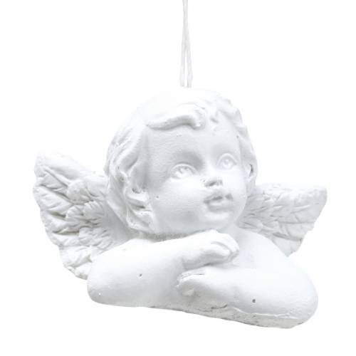Floristik24 Decoração da árvore de Natal anjo branco 5 cm 4 unidades