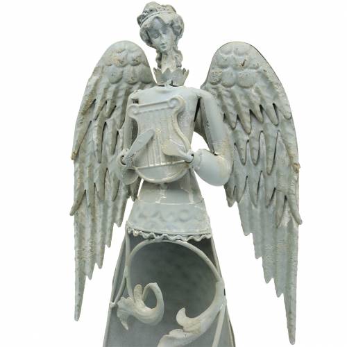 Floristik24 Anjo decorativo de metal 58cm
