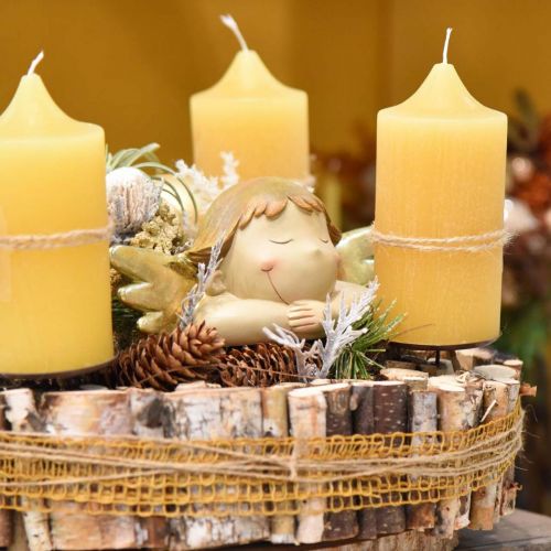Floristik24 Figura decorativa de anjo Decoração de mesa de Natal 22,5 × 9,5 × 9cm