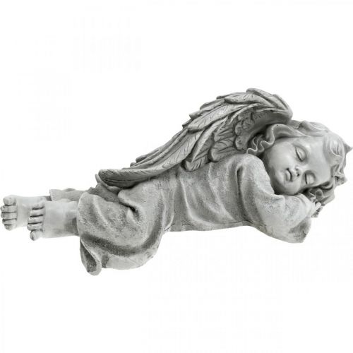 Floristik24 Anjo para a figura grave deitada cabeça direita 30×13×13cm