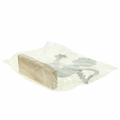 Floristik24 Brilho de prata anjo 18 cm x 17,5 cm