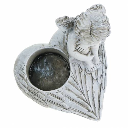 Floristik24 Suporte de vela de decoração de túmulo anjo 10 cm 2 peças