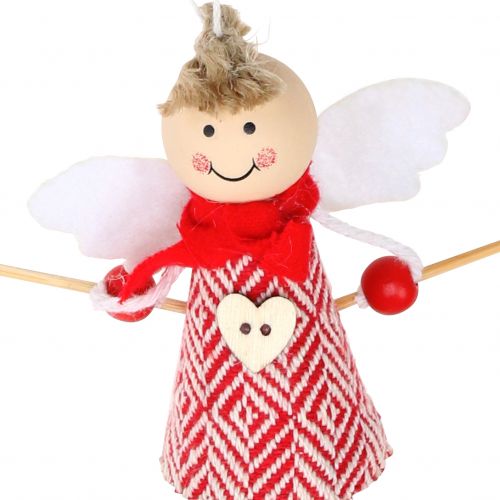 Itens Anjo como uma figura de decoração 15cm vermelho, branco 4pcs