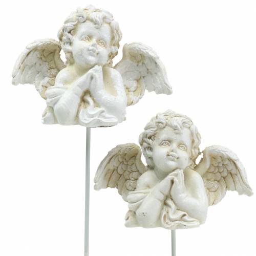Floristik24 Túmulo de joias de plugue decorativo anjo orando 5cm 4pcs