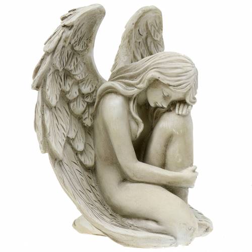 Floristik24 Decoração de túmulo de anjo Deco 16,5cm × 12cm H19cm