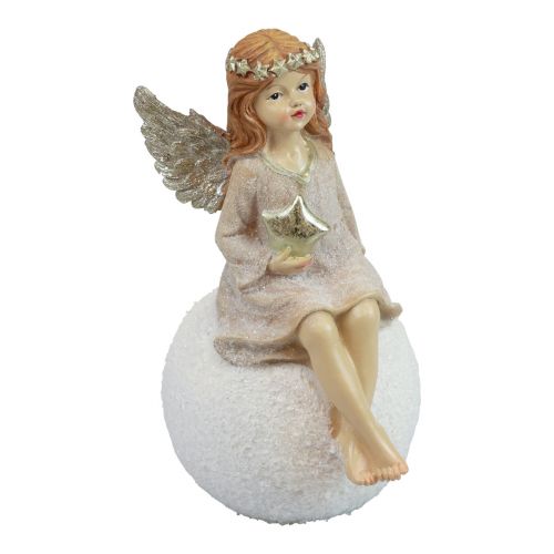 Decoração de mesa natal anjo anjo com estrela 21cm