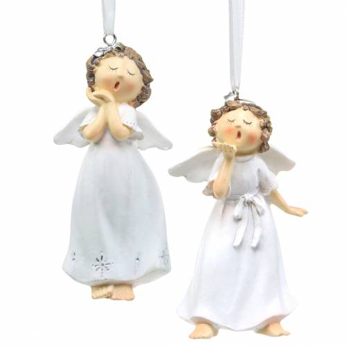 Floristik24 Decoração da árvore de Natal anjo 9cm 2pcs