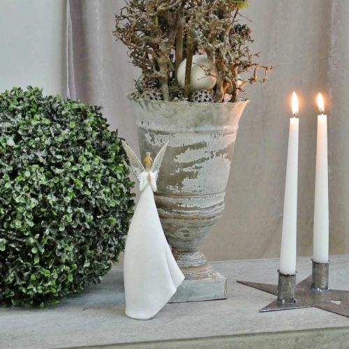 Floristik24 Figura decorativa do anjo branco com coração. Decoração de Natal Alt.31,5 cm conjunto de 2