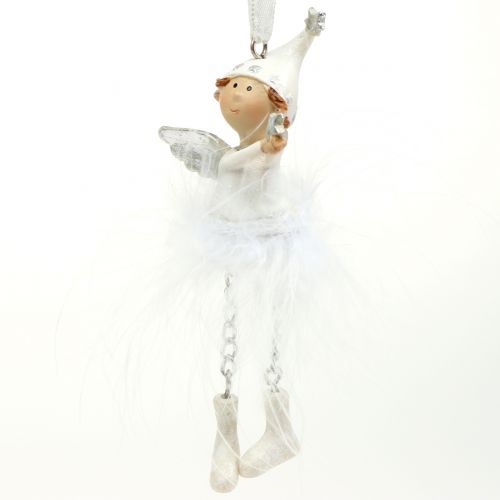 Floristik24 Anjo para pendurar 11cm branco 4pcs