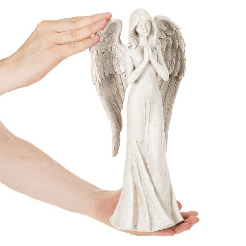Estatueta de anjo em pé, em oração, para decoração, 36 cm | Floristik24.pt