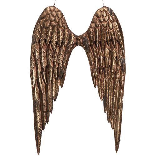 Floristik24 Asas de anjo para pendurar em metal antigo dourado 24×37cm