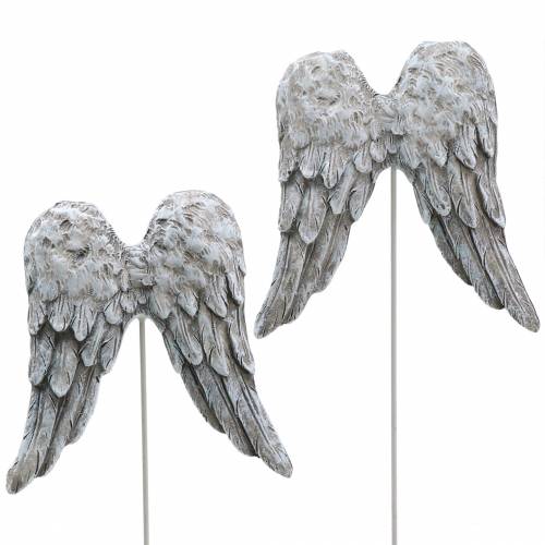 Floristik24 Plugue decorativo asas de anjo 10 cm 3 unidades