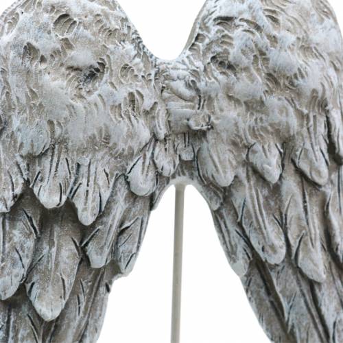 Floristik24 Plugue decorativo asas de anjo 10cm 3 un