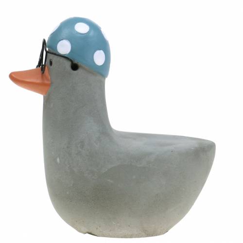Floristik24 Pato decorativo com óculos e touca de natação cinza 10,5 cm 4 unidades