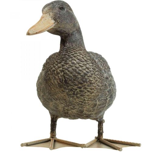 Floristik24 Figura decorativa de pato para jardim Figura de pato para ficar em pé Alt. 18cm