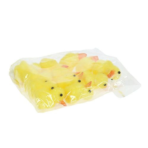 Floristik24 Pato mini 4cm flocado amarelo 12pcs