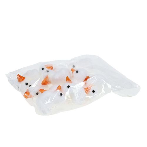 Floristik24 Pato mini reunido 4 cm branco 12 unidades