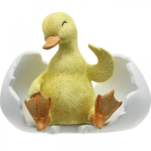 Itens Pintinho chocado, figura de pato, patinho no ovo A10cm L12,5cm