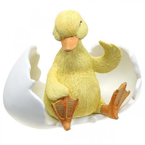 Pintinho chocado, figura de pato, patinho no ovo A10cm L12,5cm