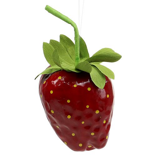 Morango artificial 18cm vermelho 1p