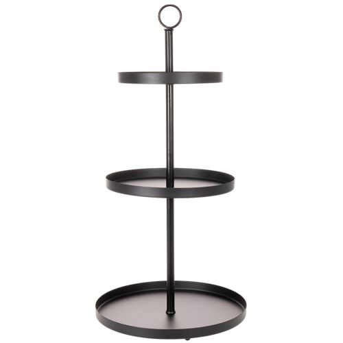 Suporte de servir redondo de metal com três níveis para decoração de mesa em vários níveis, 61 cm | Floristik24.pt