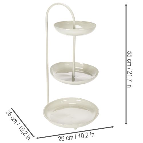 Itens Arranjo de mesa de três níveis, ideal para salas de estar, ocasiões especiais e casamentos, 55 cm