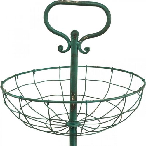 Floristik24 Suporte para bolo Metal XXL, Suporte para bolo Vintage Verde H115cm Ø35/30/25,5cm