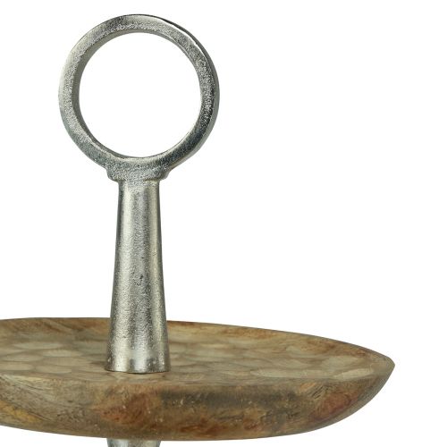 Itens Suporte para bolo decoração de mesa em madeira de manga natural Ø19/23/28cm Alt.55cm