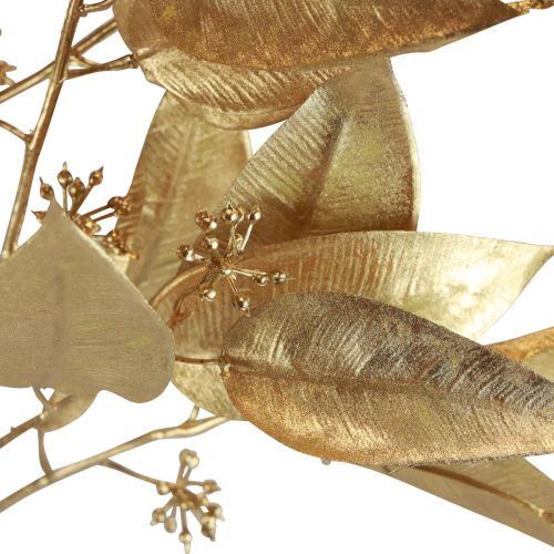 Itens Lancetas Artificiais de Eucalipto Ramo de Eucalipto Ouro 95cm