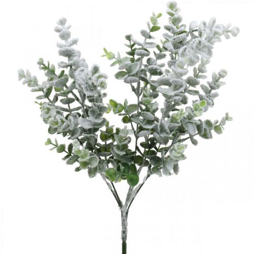 Itens Ramo artificial de eucalipto nevado ramo decorativo de eucalipto Natal 48cm