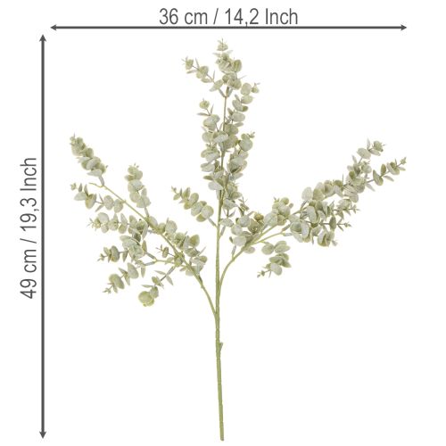 Ramo artificial de eucalipto, ramo decorativo para vasos e arranjos florais, 49 cm, conjunto com 4 peças. | Floristik24.pt